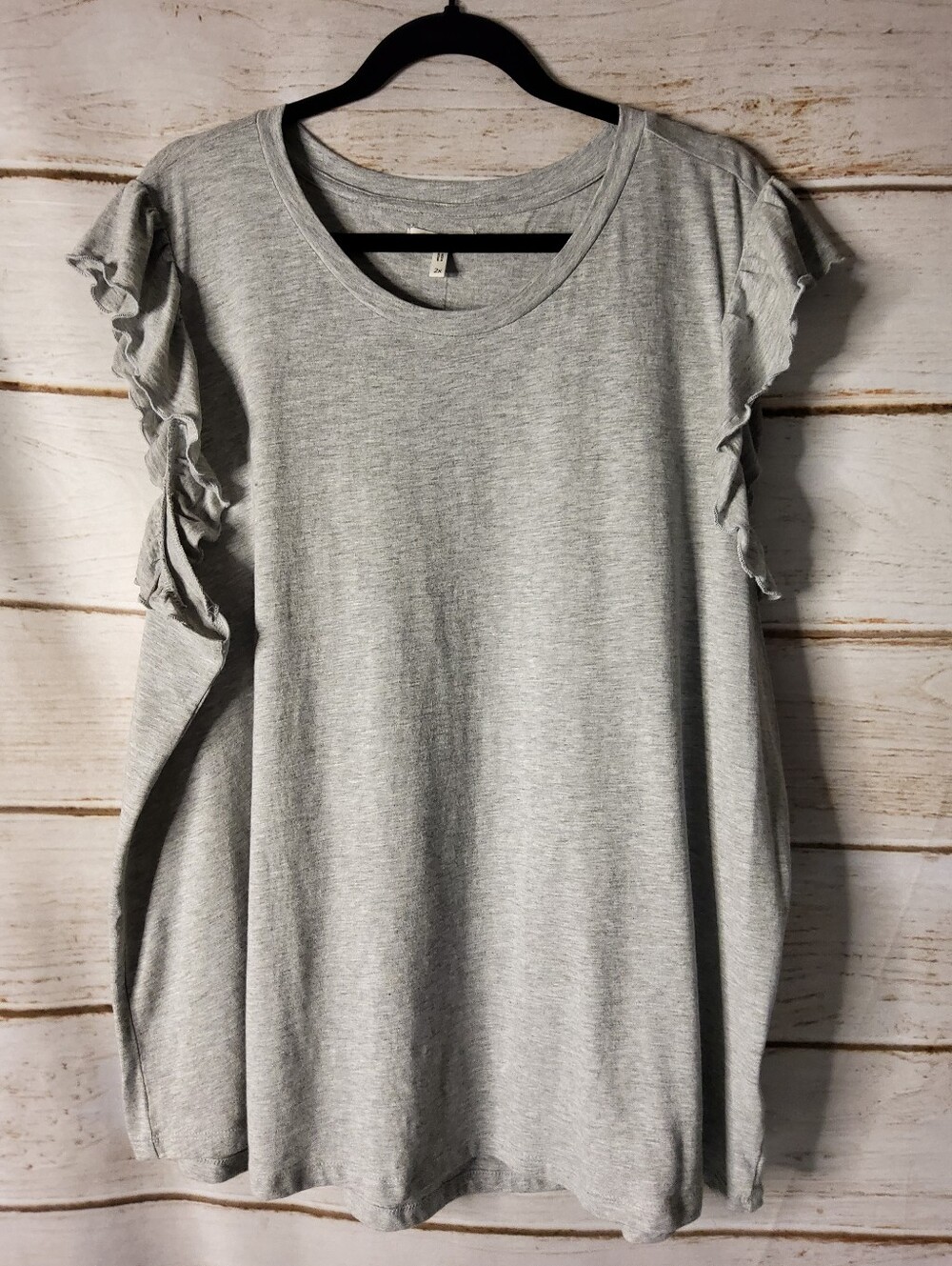 Maurices Light Gray Ruffle Sleeve Tank Top